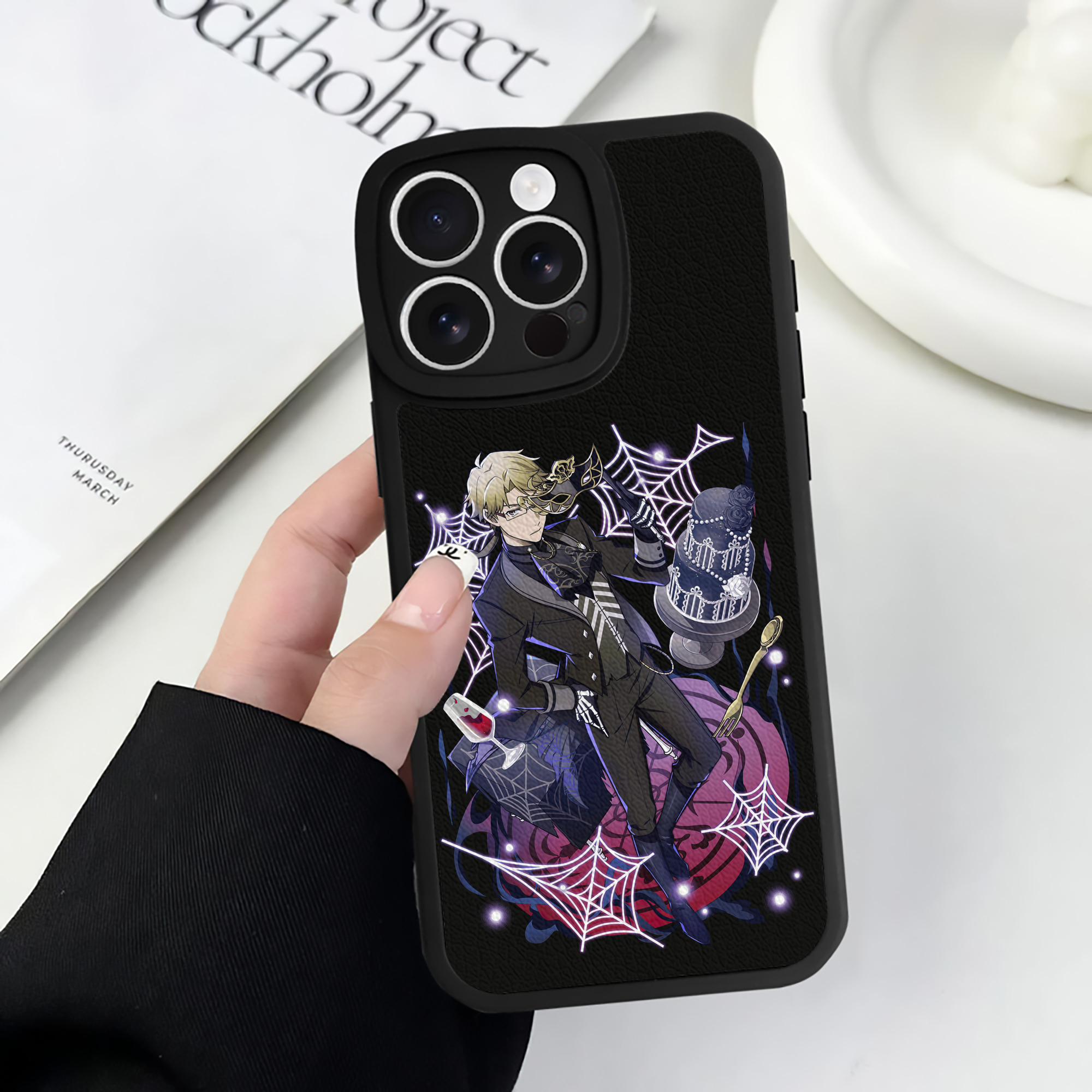 （画像用） 文豪ストレイドッグス Bungo Stray Dogs 【iPhone 16シリーズ対応】シリコンスマホケース（レザー調） 材質：シリコン